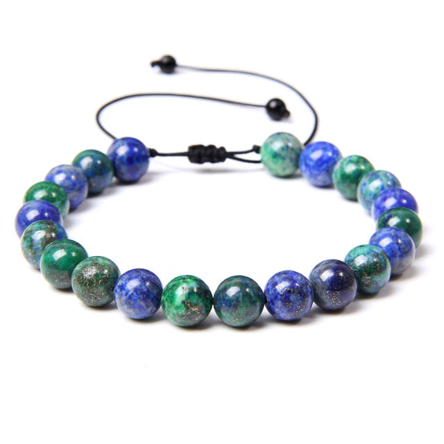 Natural Phoenix Lapis Lazuli Bracelets Men Vintage Adjustable Braid Bracelet For Women Polished Energy Stone Beads Woven Pulsera