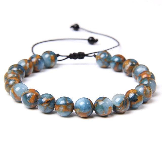 Natural Phoenix Lapis Lazuli Bracelets Men Vintage Adjustable Braid Bracelet For Women Polished Energy Stone Beads Woven Pulsera