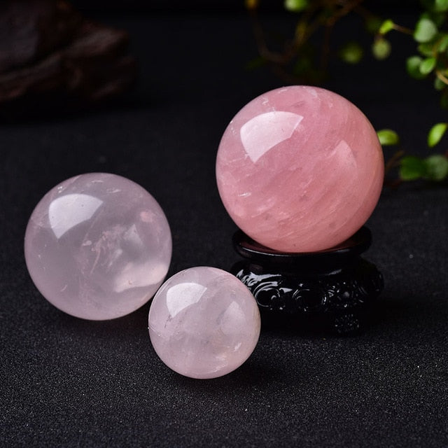 Natural Round Stone Quartz Sphere Amethysts Rose White Quartz Crystal Obsidian Citrines Stone Sphere Ball Reiki Healing