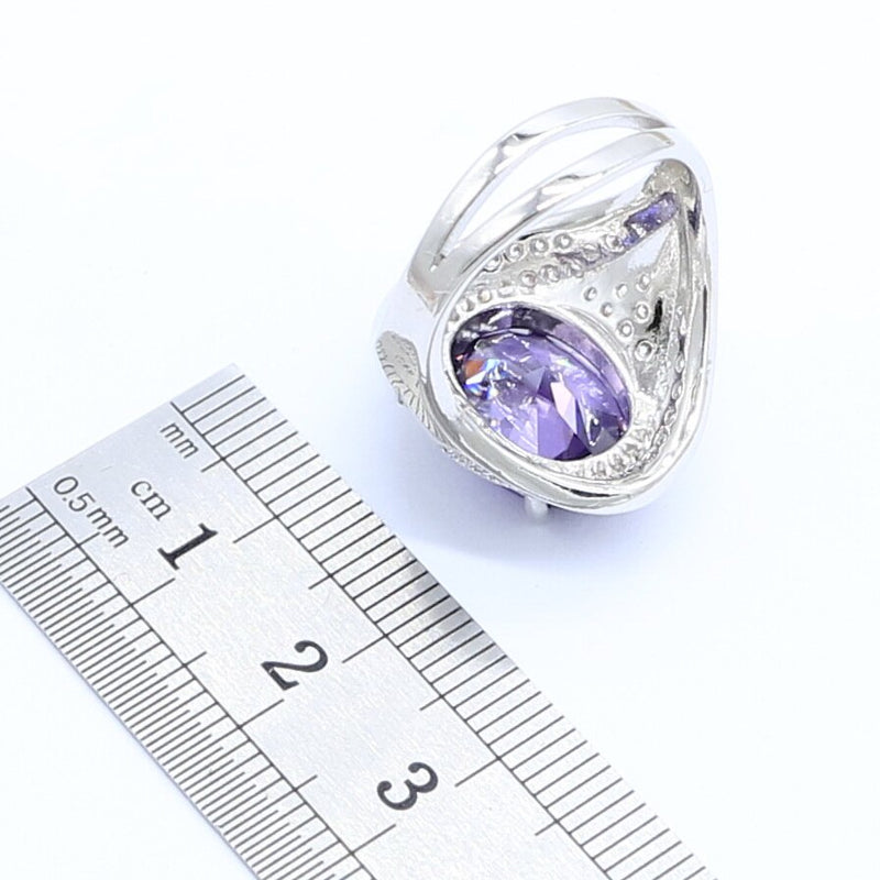 New Arrival Purple Amethyst 925 Silver Ring For Women Jewelry Free Gift