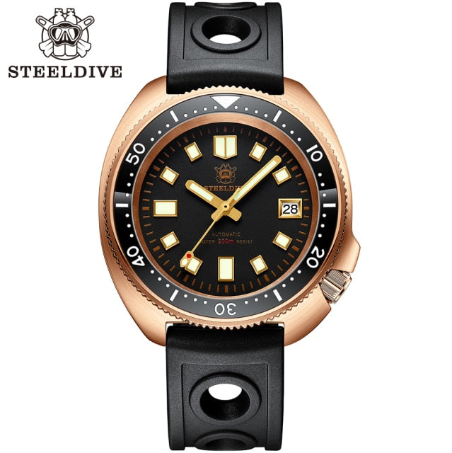 New Arrival Watch 2020! SD1970S Steeldive Brand CUSN8 Bronze Case 200M Waterproof Mens Dive Watch