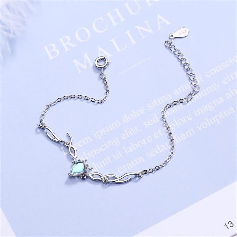 New Beautiful Colorful Moonstone Deer 925 Sterling Silver Jewelry Fresh Antler Animal Crystal Popular Bracelets  SB173