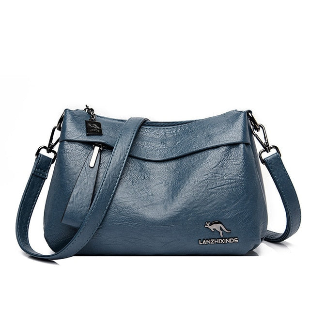 New Blue Leather Bags Women Purses and Handbags Luxury Handbags Women Bag Designer Brand Shoulder Crossbody Bags for Women 2020