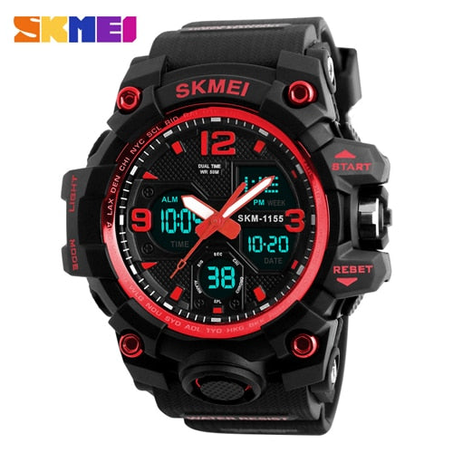 New Fashion Men Sports Watches SKMEI Men Quartz Analog LED Digital Clock Man Military Waterproof Watch Relogio Masculino 1155B