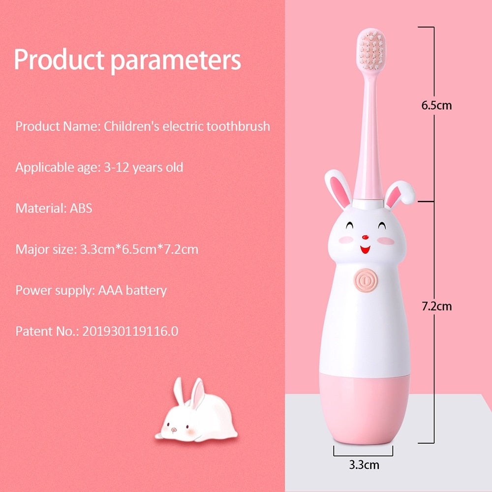 New Hot Children Electric Toothbrush Cartoon Pattern Tooth Brush Electric Teeth Tooth Brush For Kids with Soft Replacement Head