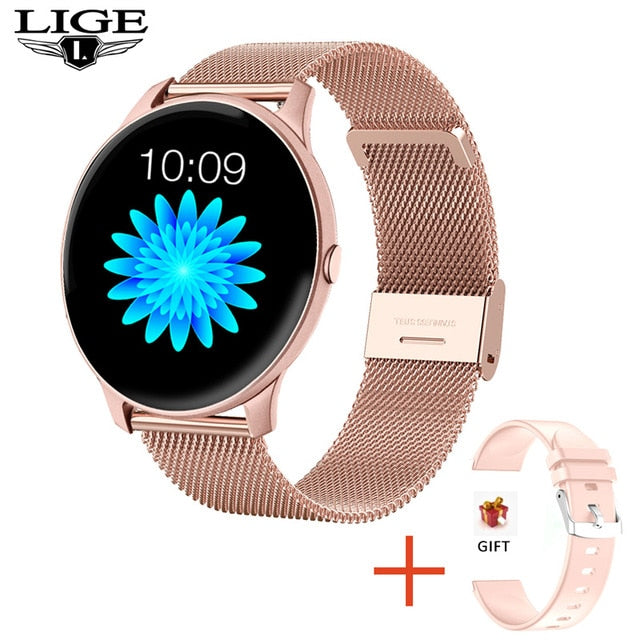 New LIGE men And women color screen Smart watch multifunctional sports heart Rate blood pressure IP67 waterproof smartwatch +Box