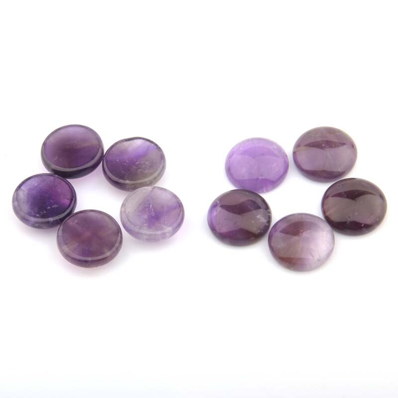 New Round Amethysts Ring Surface 4 6 8 10 12 14 16 18 20mm Natural Style Cabochons For Bracelet Earrings Accessories
