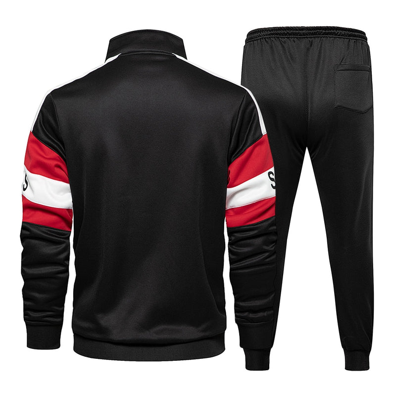 New Spring Mens Clothing Men Hoodie Sets Printing Suit Set Fleece Zipper Sweatshirt Casual Sport Sweatpants Mens Tracksuits 2021
