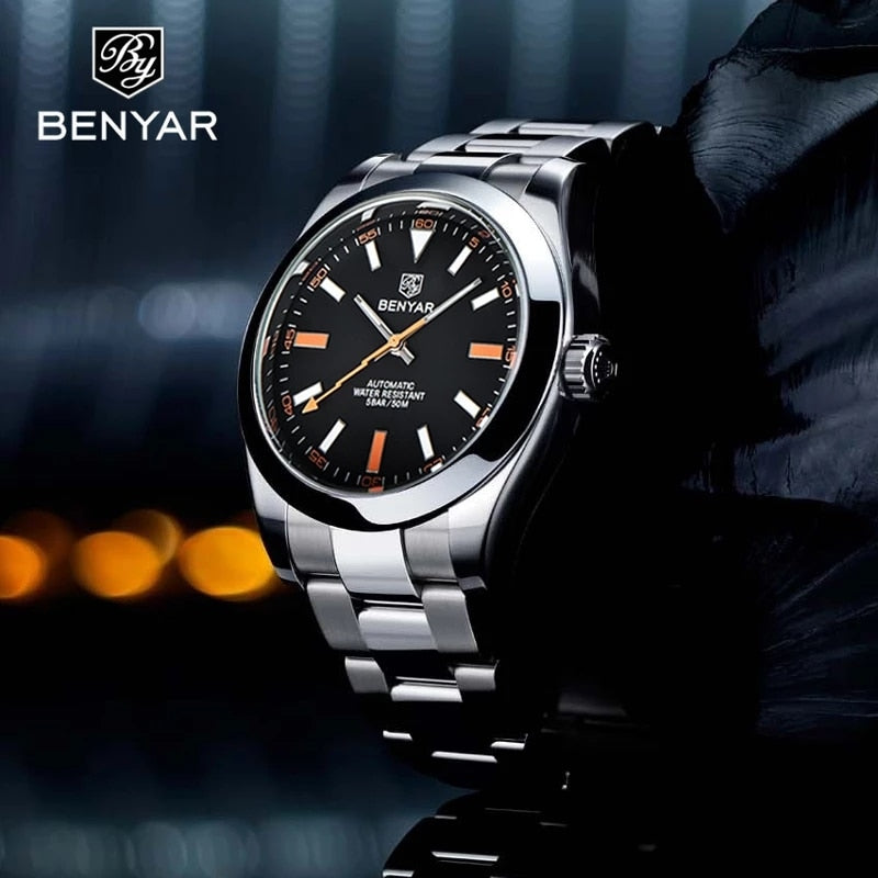 New Watches Mens 2020 Top Brand Luxury BENYAR Mechanical Wristwatches Business Automatic Sport Watches for Men relogio masculino