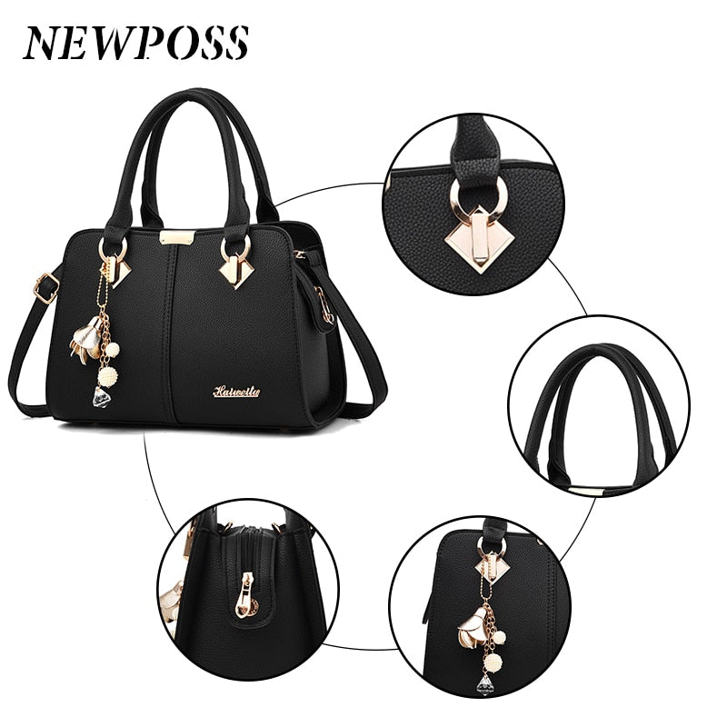 Newposs Famous Designer Brand Bags Women Leather Handbags 2020 Luxury Ladies Hand Bags Purse Fashion Shoulder Bags