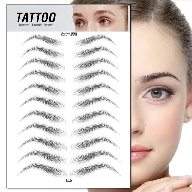 O.TWO.O 4D Hair Like Eyebrows Makeup Waterproof Eyebrow Tattoo Sticker Long Lasting Natural Fake Eyebrow Stickers Cosmetics