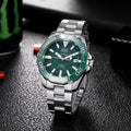 OUPAI 2021 New Arrival Automatic Watch Men Diving Aquaracer Green Ceramic Luminous Stainless Steel Waterproof Tag with Calendar