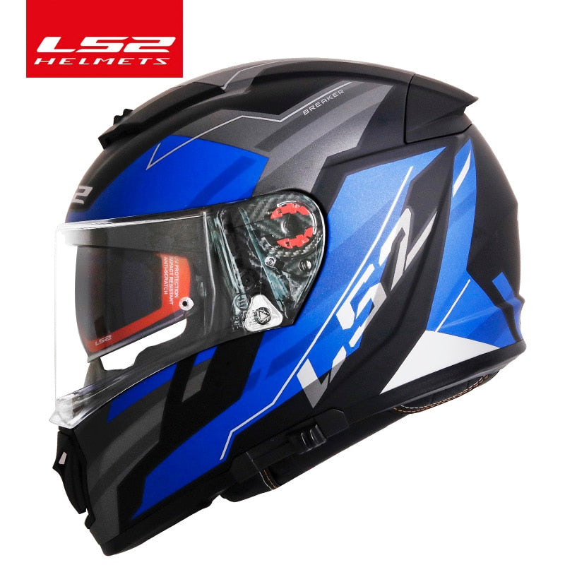Original LS2 Breaker dual lens motorcycle helmet ls2 FF390 full face helmets with fog-free system