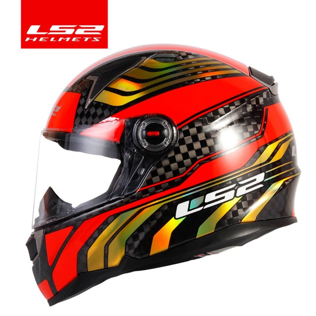 Original LS2 FF396 carbon fiber motorcycle helmet ls2 CT2 full face helmets casco casque moto no airbags pump