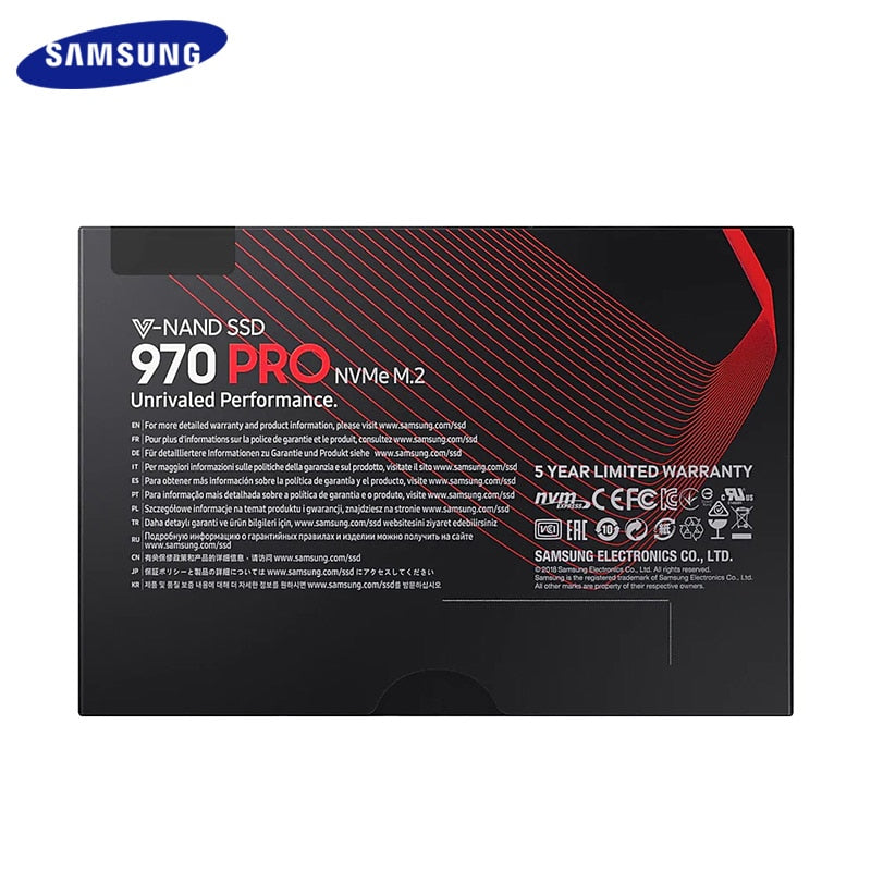 Original SAMSUNG SSD 970 Pro 512GB NVme M.2 2280 SSD 1TB Solid State Drive Internal Hard Storage Disk,PCIe Gen 3.0 x4, NVMe 1.3