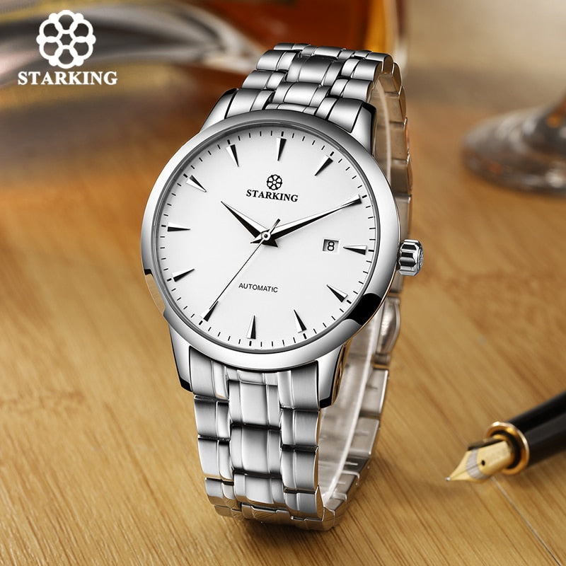 Original Starking Luxury Brand Watch Men Automatic Self-wind Stainless Steel 5atm Waterproof Business Men Wrist Watch Timepieces