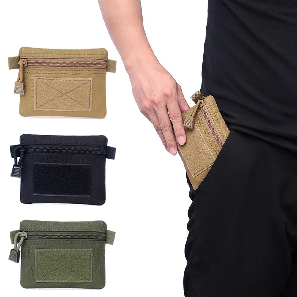 Outdoor EDC Molle Pouch Wallet Waterproof Portable Travel Zipper Waist Bag for Camping Hiking