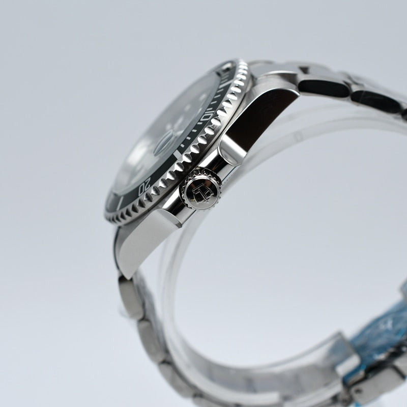 PETER LEE Men Brand Ceramic Bezel Luminous Mechanical Designer Watch Luxury Auto Date Stainless Steel Automatic Men Wristwatch