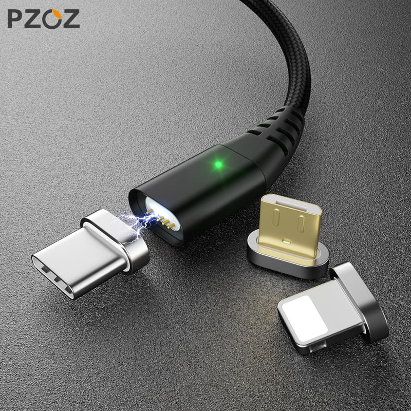 PZOZ Magnetic USB c Cable Micro Usb Cable Fast Charging Microusb Type c cable Magnet Charger For iphone 11 Samsung redmi note 9s