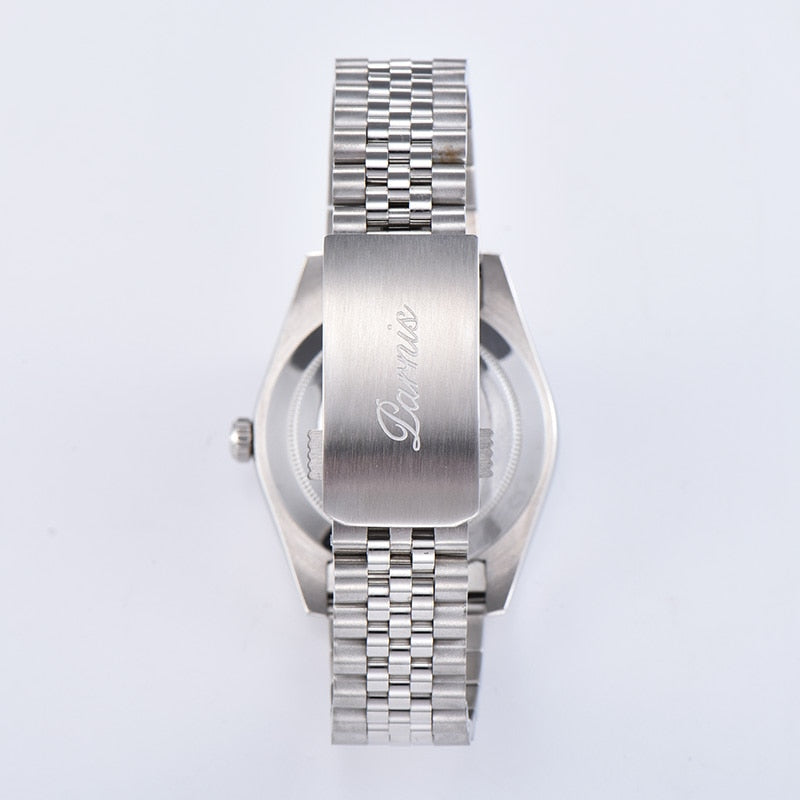 Parnis 39mm sapphire Black dial jubilee sapphire date Miyota 8215 Automatic movement Men's Watch