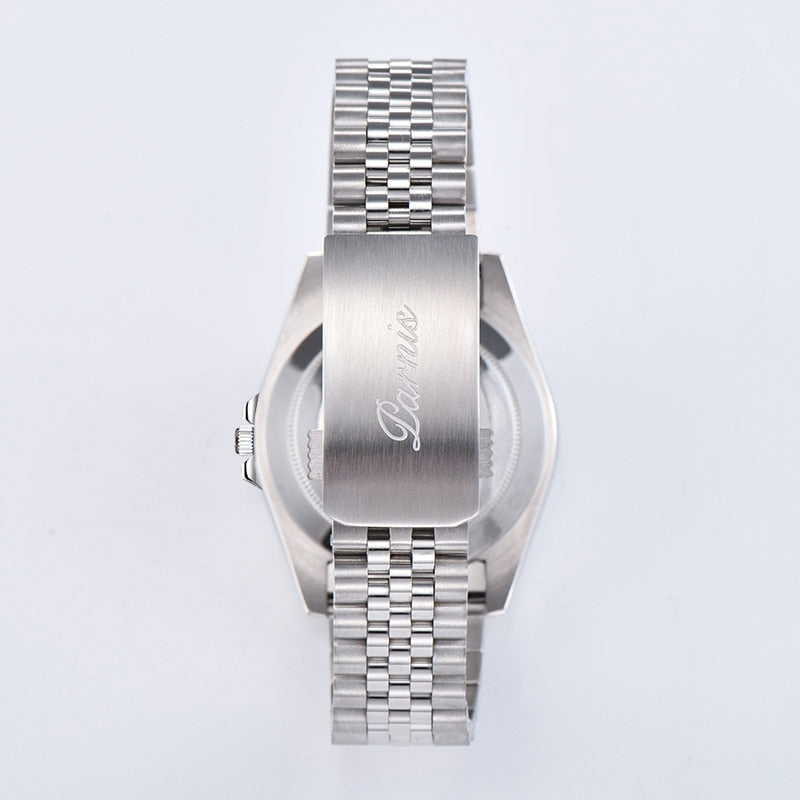 Parnis 40mm sapphire Brown dial jubilee Ceramic Bezel date Miyota 8215 Automatic movement Men's Watch