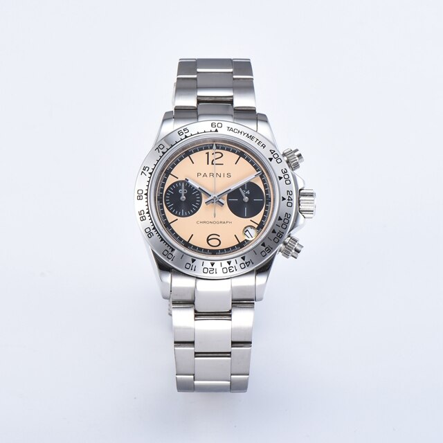 Parnis Drive Watches Men Quartz Pilot Chronograph Top Brand Luxury Business Sapphire Crystal Watch Relogio Masculino