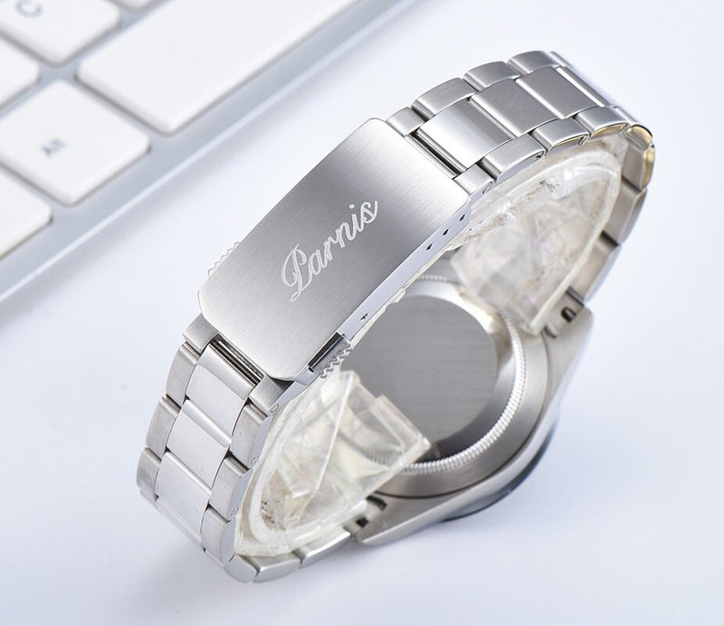 Parnis Quartz Chronograph Pilot Business Watches Men Sapphire Crystal Stainless Steel Clock Waterproof Luminous Men's Wristwatch