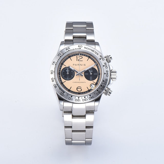 Parnis Wrist Watches Men Quartz Pilot Chronograph Top Brand Luxury Business Sapphire Crystal Luminous Watch Relogio Masculino