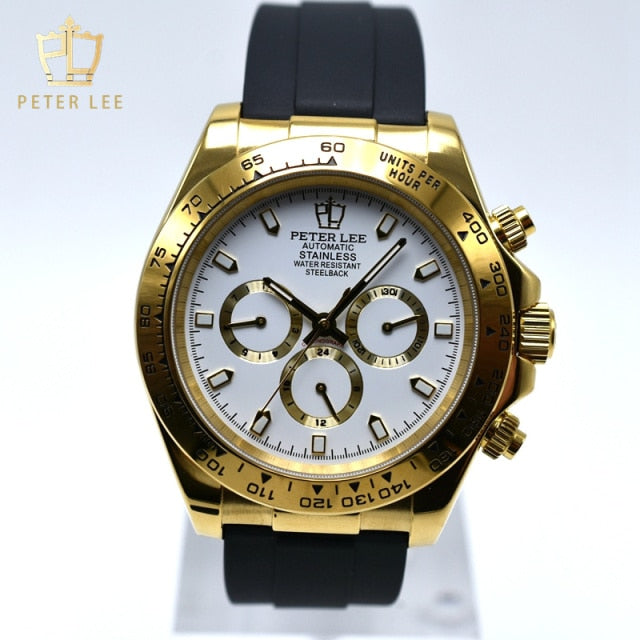 Peter Lee High Quality Top Brand Luxury Gold Watch For Men 40mm Automatic Mechanical Designer Watch Dropshipping Wholesale Watch