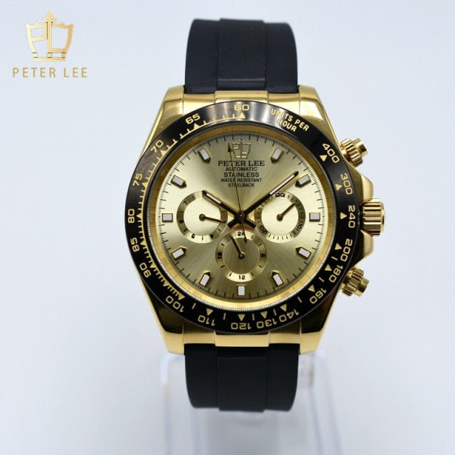 Peter Lee High Quality Top Brand Luxury Gold Watch For Men 40mm Automatic Mechanical Designer Watch Dropshipping Wholesale Watch