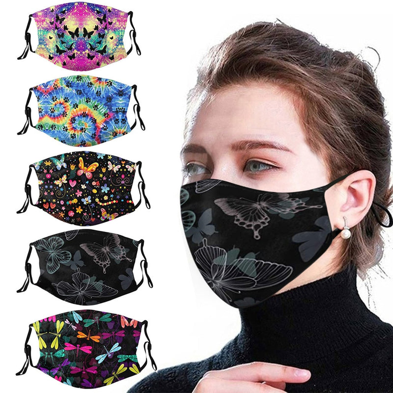 Print Protection Breathable Fashion Cutton Mask For Face With Adult Halloween Cosplay Washable Reuse Dustproof Face Mask