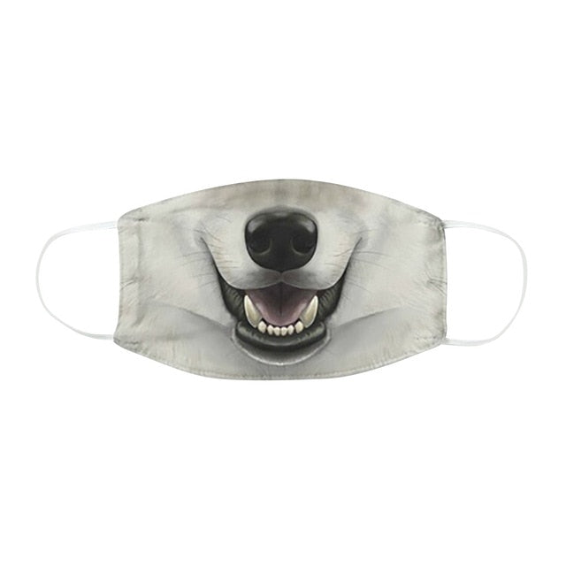 Printed Funny Face Outdoor Mouth Breathable Cycling Mask For Face With Adult Quick-Drying Keep Mask Fashion Halloween Cosplay