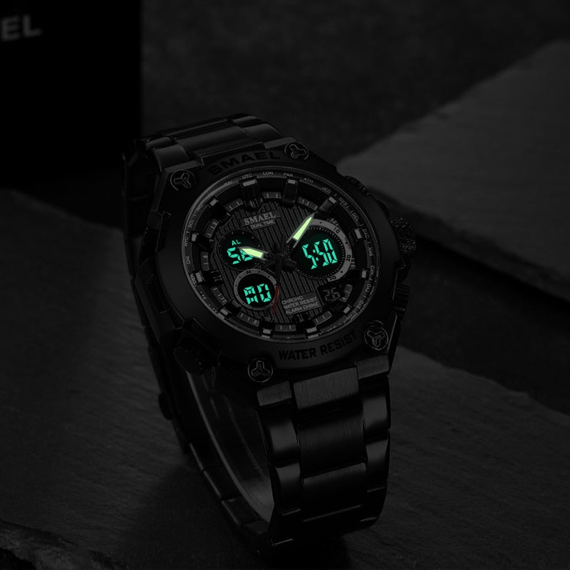 Quartz Watches Men Luxury Brand SMAEL Watch Men Mechanical Mens Automatic Army Watches1363 Waterproof Calendar Quartz Wristwatch