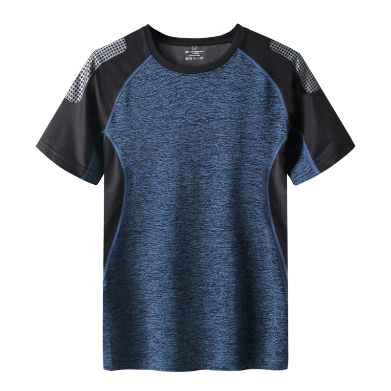 Quick Dry Sport T Shirt Men 2020 Short Sleeves Summer Casual Cotton Plus Asian Size M-5XL 6XL 7XL Top Tees GYM Tshirt Clothes