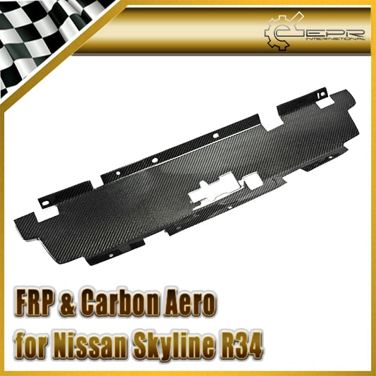 Car Styling For Nissan Skyline R34 GTT Carbon Fiber Cooling Slam Panel Glossy Fibre Auto Engine Body Kit Interior Racing Trim