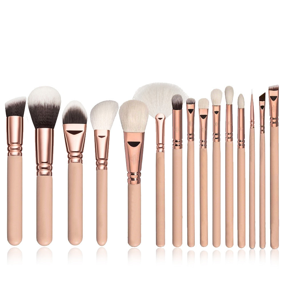 RANCAI Cosmetics Makeup Brushes Set 10/15pcs Complete Kit Powder Eyebrochas Eyeshadow Brush High Quality Makeup Brushes