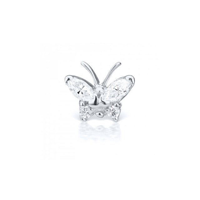 ROXI Flower Lightning Butterfly Cross Symbol Crown Eye Stud Earrings for Women Piercing Earrings Silver 925 Jewelry Pendientes