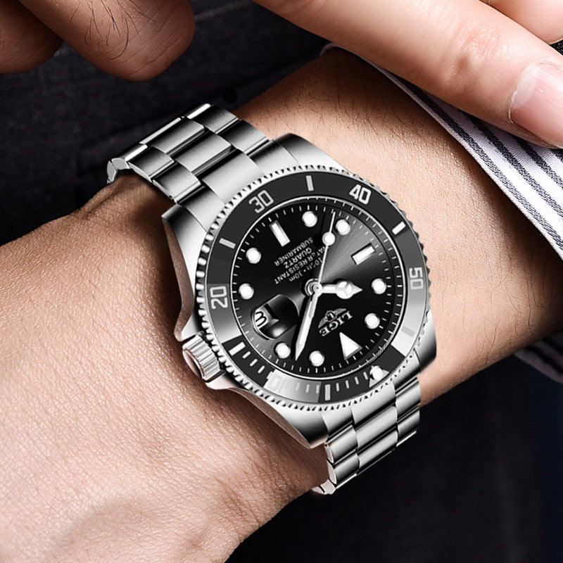 Relogio Masculino LIGE Top Brand Luxury Fashion Diver Watch Men 30ATM Waterproof Date Clock Sport Watches Mens Quartz Wristwatch