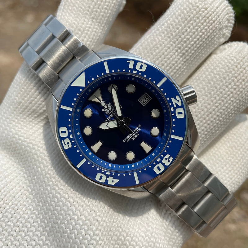 STEELDIVE 1971 MM200 Diver Watch Men Black Dial Sapphire Glass BGW9 Luminous 316L Steel NH35 Automatic Mechanical Wrist Watches
