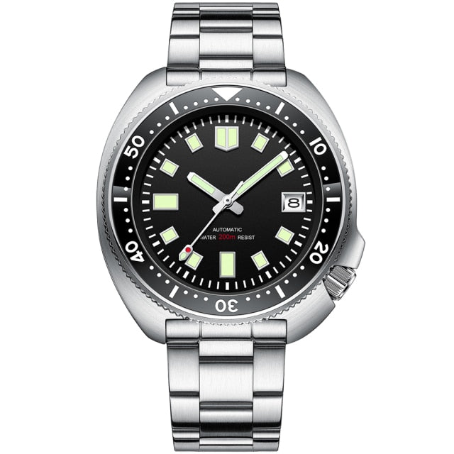 STEELDIVE 200M Diver Watch Automatic Mechanical Men's Watch NH35 Japan C3 Super Luminous Stainless Steel Watches