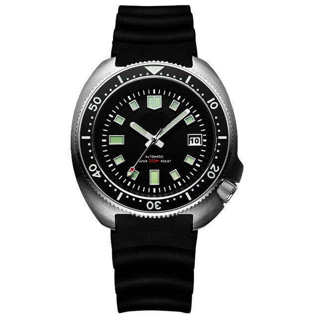 STEELDIVE 200M Diver Watch Automatic Mechanical Men's Watch NH35 Japan C3 Super Luminous Stainless Steel Watches