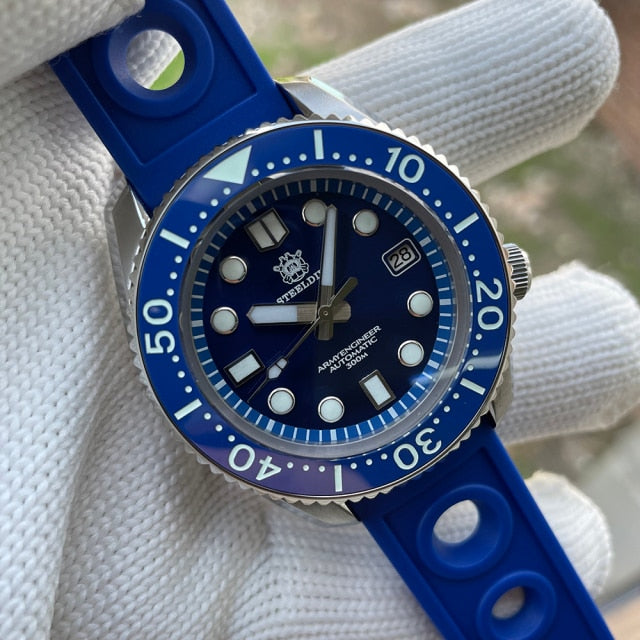 STEELDIVE 30Bar Professional Diver Watch 300M Waterproof NH35 Sapphire Ceramic Bezel Automatic Mechanical Dive Watch Men