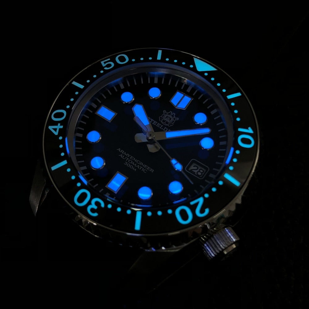 STEELDIVE 30Bar Professional Diver Watch 300M Waterproof NH35 Sapphire Ceramic Bezel Automatic Mechanical Dive Watch Men