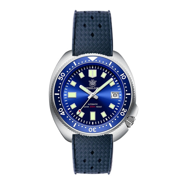 STEELDIVE Captain Willard Watch NH35 Automatic Mechanical Wristwatches Sapphire Glass Black Dial 200m Waterproof Diver SD1970