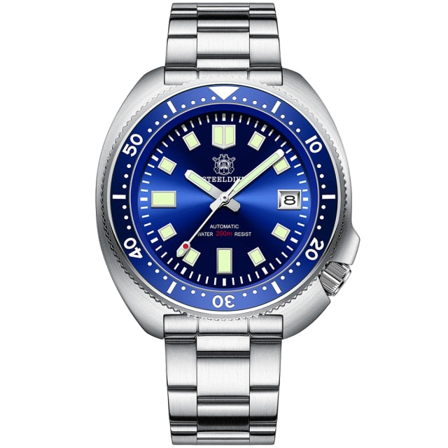 STEELDIVE Mens Diver Watches Automatic Watch Turtle 200m Waterproof Mechanical Wristwatch Luminous Sapphire NH35 Ceramic Bezel