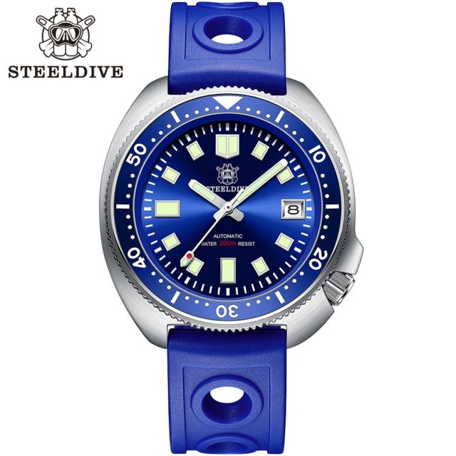 STEELDIVE SD1970 JAPAN NH35 Automatic Winding Movement Super Bule Luminous 200M Water Resistant Stainless Steel Men Dive Watch