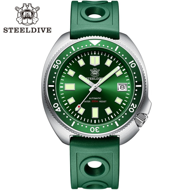 STEELDIVE SD1970 JAPAN NH35 Automatic Winding Movement Super Bule Luminous 200M Water Resistant Stainless Steel Men Dive Watch