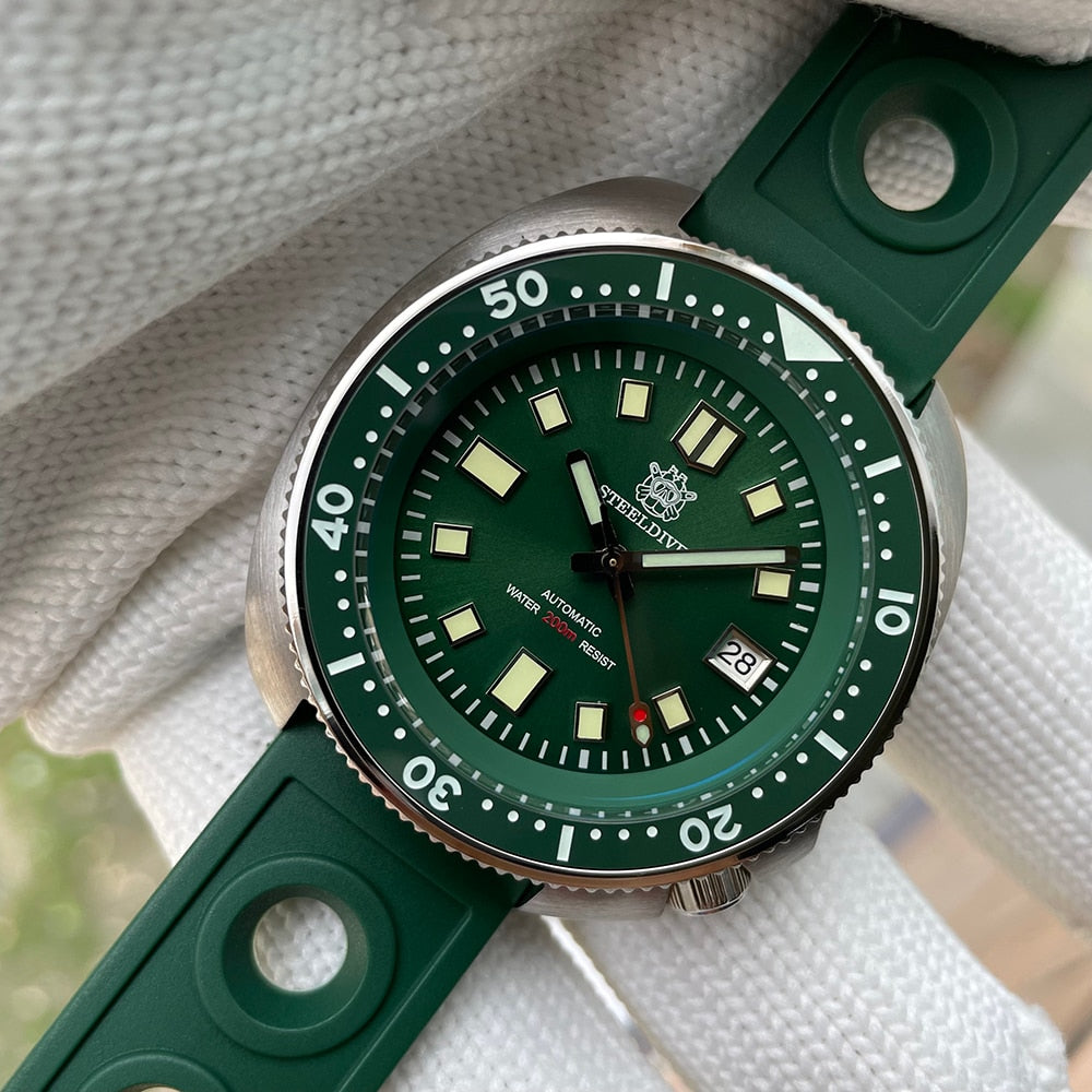 STEELDIVE SD1970 Men's Abalone Classic Wristwatch Super Swiss Luminous JAPAN NH35 Movement 200M Waterproof 316L Case Dive Watch