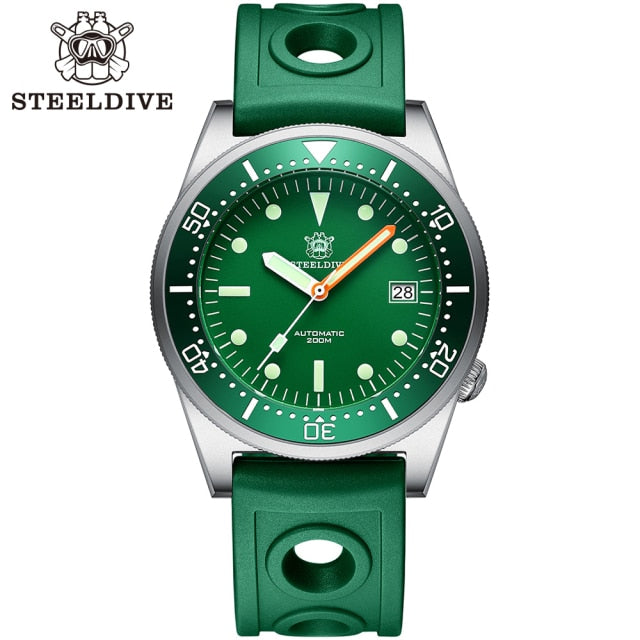 STEELDIVE SD1979 Men's Mechanical Watch 200m Water Resistant Luminous Ceramic Bezel Japan NH35 Automatic Movement Wrist Watches