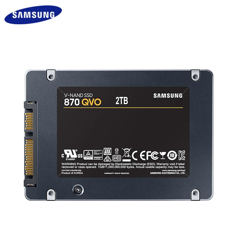 Samsung 4TB SSD 2.5 inch 2TB Solid-State Hard Drive 1TB 870 QVO SATA III SSD Original Internal HDD MLC SATA3 For Laptop Desktop